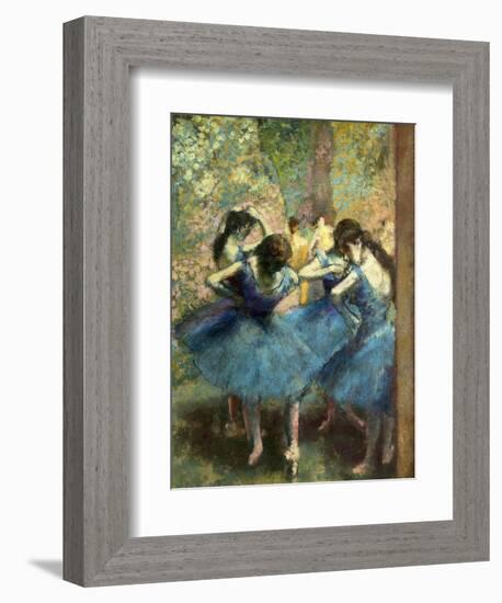 Dancers in Blue-Edgar Degas-Framed Art Print