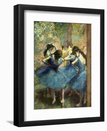 Dancers in Blue-Edgar Degas-Framed Art Print