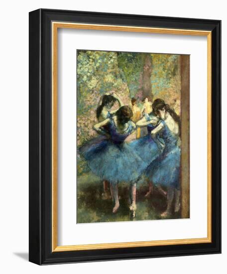 Dancers in Blue-Edgar Degas-Framed Art Print