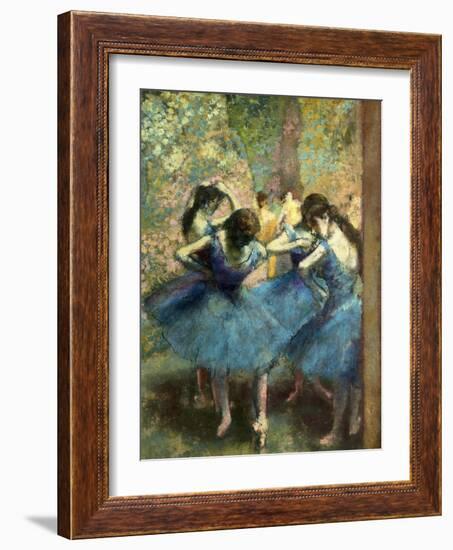 Dancers in Blue-Edgar Degas-Framed Art Print