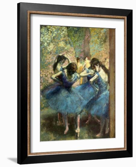 Dancers in Blue-Edgar Degas-Framed Art Print