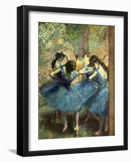 Dancers in Blue-Edgar Degas-Framed Art Print