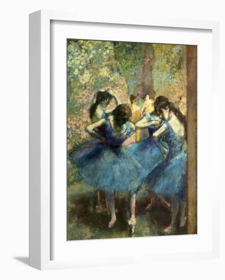 Dancers in Blue-Edgar Degas-Framed Art Print