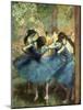 Dancers in Blue-Edgar Degas-Mounted Art Print