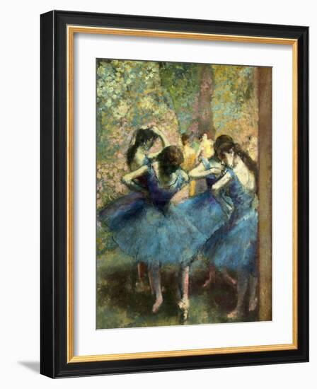 Dancers in Blue-Edgar Degas-Framed Art Print