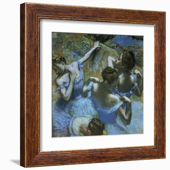 Dancers in Blue-Edgar Degas-Framed Art Print