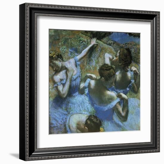 Dancers in Blue-Edgar Degas-Framed Art Print