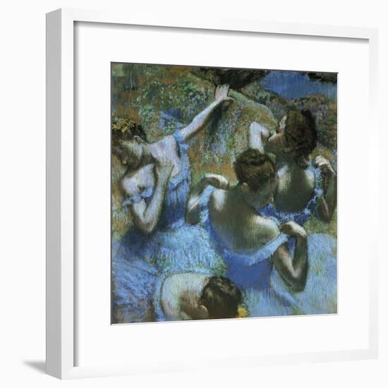 Dancers in Blue-Edgar Degas-Framed Premium Giclee Print