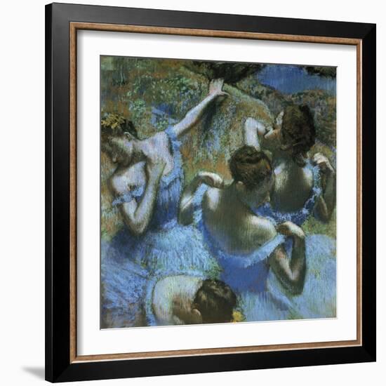 Dancers in Blue-Edgar Degas-Framed Art Print