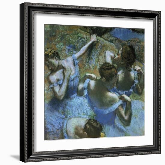 Dancers in Blue-Edgar Degas-Framed Art Print