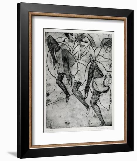 Dancers in Hamburg-Ernst Ludwig Kirchner-Framed Art Print