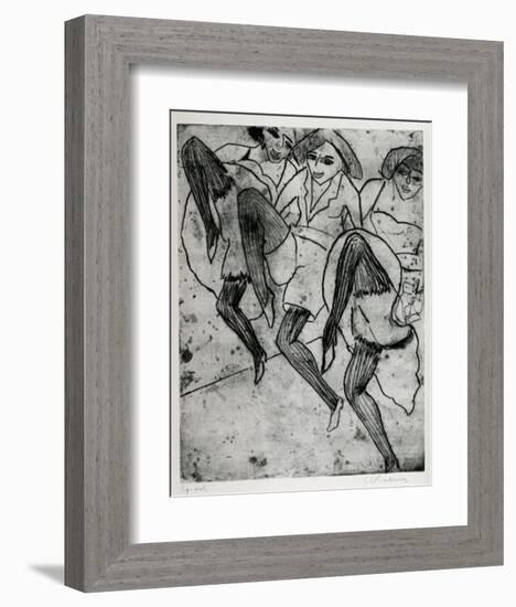 Dancers in Hamburg-Ernst Ludwig Kirchner-Framed Art Print