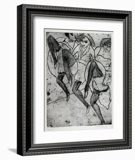 Dancers in Hamburg-Ernst Ludwig Kirchner-Framed Art Print