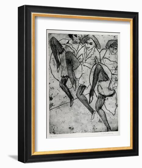 Dancers in Hamburg-Ernst Ludwig Kirchner-Framed Art Print