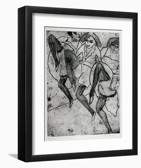 Dancers in Hamburg-Ernst Ludwig Kirchner-Framed Art Print