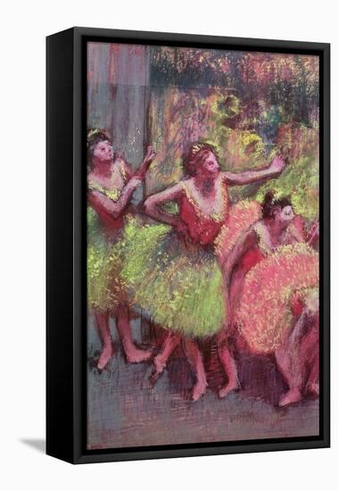 Dancers in Lemon and Pink-Edgar Degas-Framed Premier Image Canvas