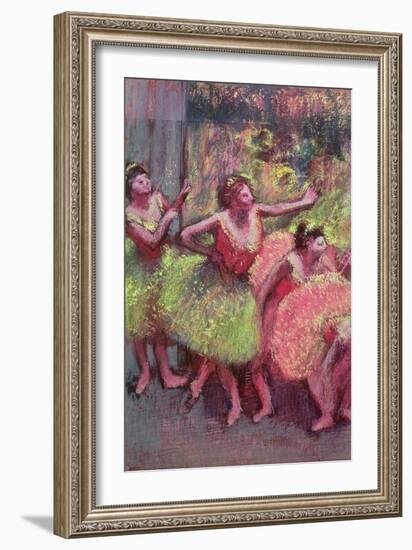 Dancers in Lemon and Pink-Edgar Degas-Framed Giclee Print