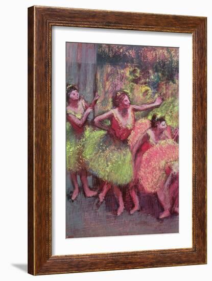 Dancers in Lemon and Pink-Edgar Degas-Framed Giclee Print