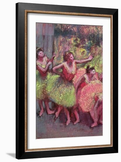 Dancers in Lemon and Pink-Edgar Degas-Framed Giclee Print