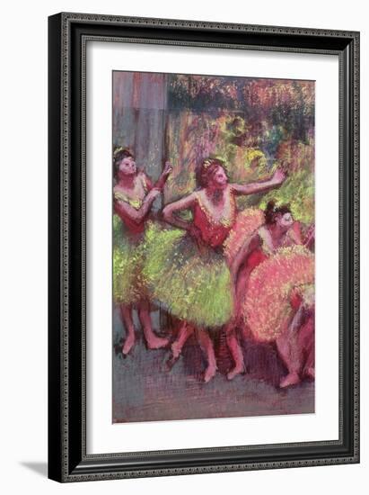 Dancers in Lemon and Pink-Edgar Degas-Framed Giclee Print