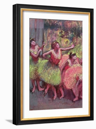 Dancers in Lemon and Pink-Edgar Degas-Framed Giclee Print