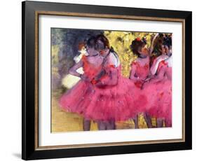 Dancers in Pink, Between the Scenes-Edgar Degas-Framed Giclee Print