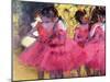 Dancers in Pink, Between the Scenes-Edgar Degas-Mounted Giclee Print