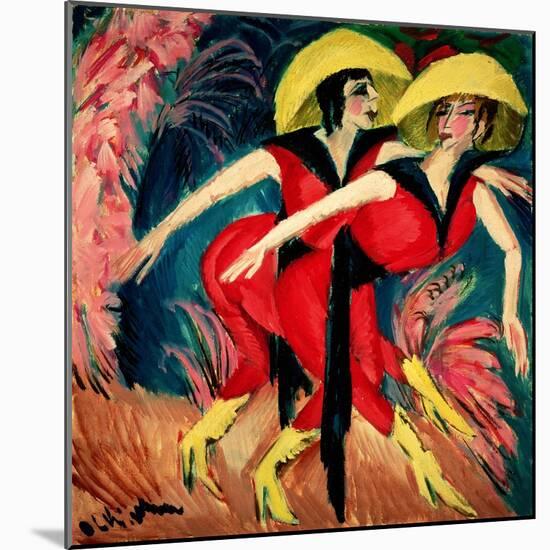 Dancers in Red, 1914-Ernst Ludwig Kirchner-Mounted Giclee Print