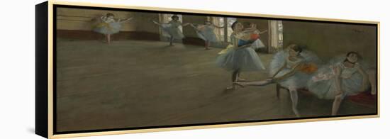 Dancers in the Classroom, C.1880 (Oil on Canvas)-Edgar Degas-Framed Premier Image Canvas