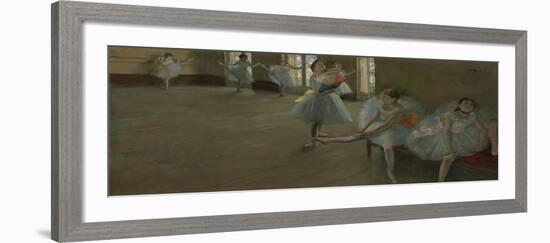 Dancers in the Classroom, C.1880 (Oil on Canvas)-Edgar Degas-Framed Giclee Print