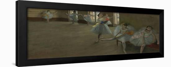 Dancers in the Classroom, C.1880 (Oil on Canvas)-Edgar Degas-Framed Giclee Print