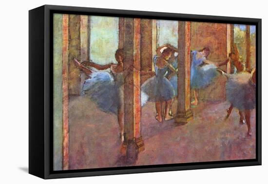 Dancers in the Foyer-Edgar Degas-Framed Stretched Canvas