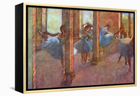 Dancers in the Foyer-Edgar Degas-Framed Stretched Canvas