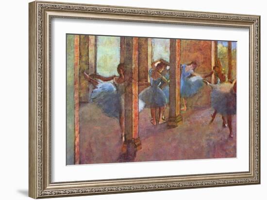 Dancers in the Foyer-Edgar Degas-Framed Art Print