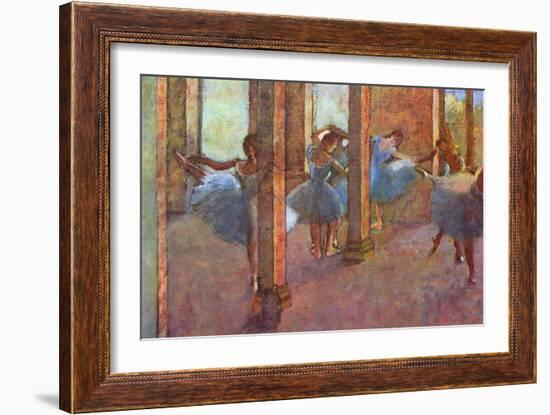 Dancers in the Foyer-Edgar Degas-Framed Art Print