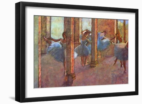 Dancers in the Foyer-Edgar Degas-Framed Art Print