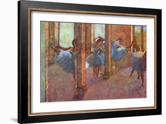 Dancers in the Foyer-Edgar Degas-Framed Art Print