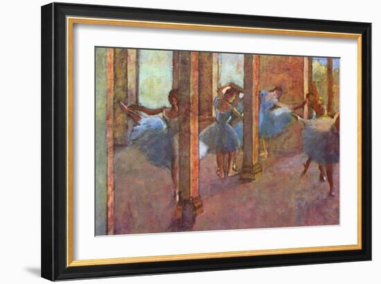 Dancers in the Foyer-Edgar Degas-Framed Art Print