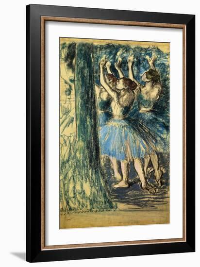 Dancers in the Scene; Danseuses En Scene, C. 1898-Edgar Degas-Framed Giclee Print