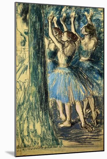 Dancers in the Scene-Edgar Degas-Mounted Giclee Print