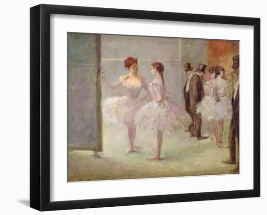 Dancers in the Wings at the Opera, C.1900-Jean Louis Forain-Framed Giclee Print