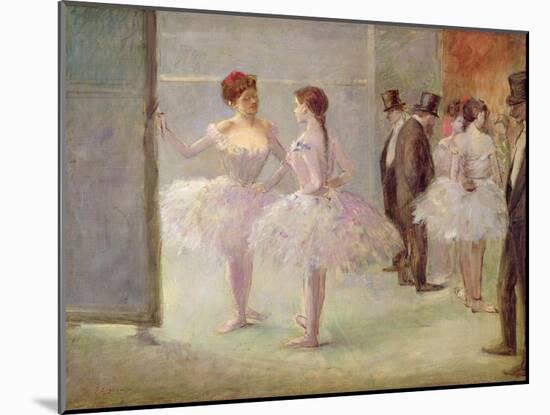 Dancers in the Wings at the Opera, C.1900-Jean Louis Forain-Mounted Giclee Print