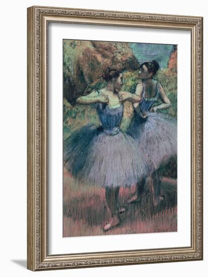 Dancers in Violet-Edgar Degas-Framed Giclee Print