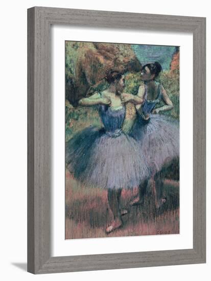 Dancers in Violet-Edgar Degas-Framed Giclee Print