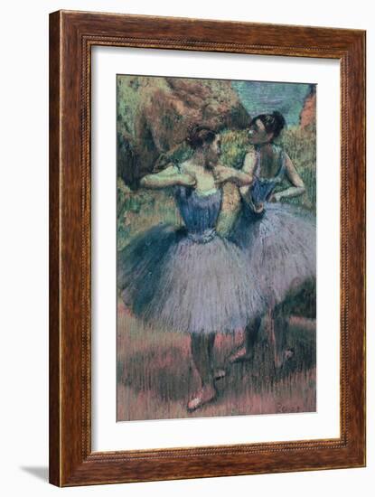 Dancers in Violet-Edgar Degas-Framed Giclee Print