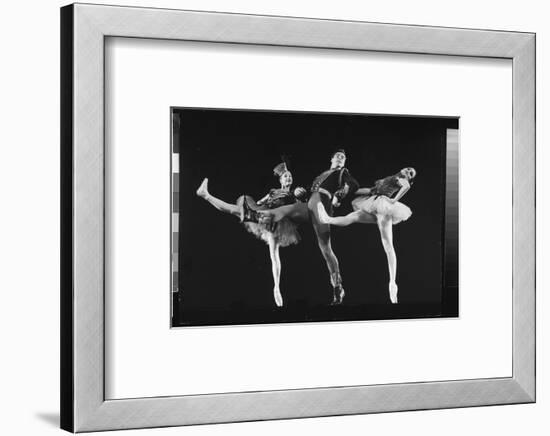 Dancers Jacques D'Amboise and Suki Schorr in NYC Ballet Production of "Stars and Stripes"-Gjon Mili-Framed Photographic Print