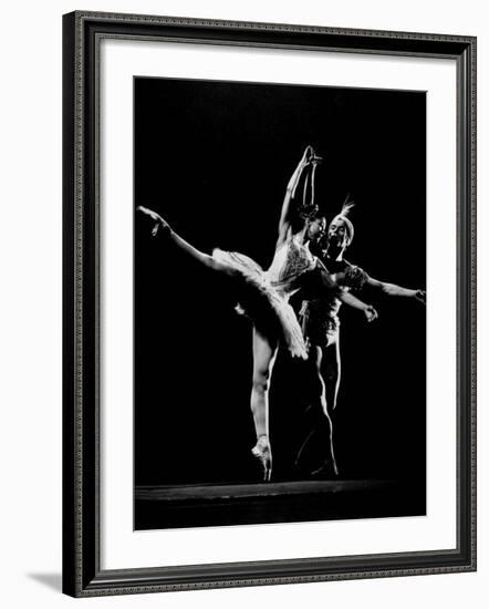 Dancers Margot Fonteyn and Rudolf Nureyev, Royal Ballet Company Production of La Bayadere-Gjon Mili-Framed Premium Photographic Print