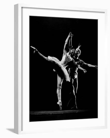 Dancers Margot Fonteyn and Rudolf Nureyev, Royal Ballet Company Production of La Bayadere-Gjon Mili-Framed Premium Photographic Print