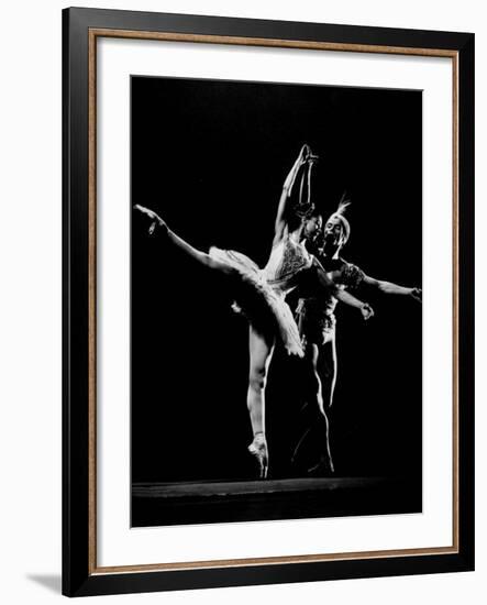 Dancers Margot Fonteyn and Rudolf Nureyev, Royal Ballet Company Production of La Bayadere-Gjon Mili-Framed Premium Photographic Print