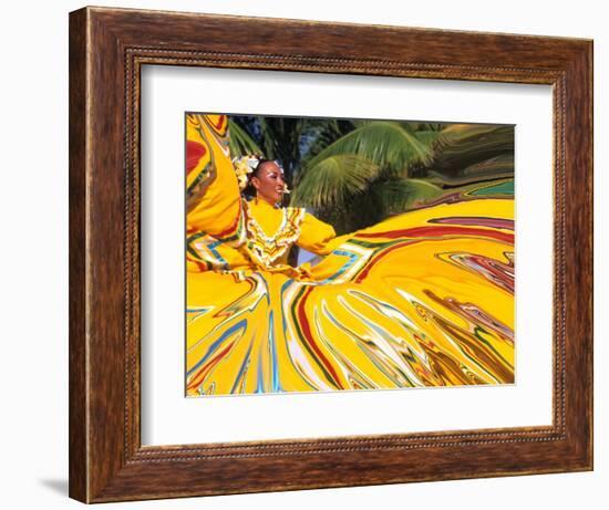 Dancers Performing in Costume, Costa Maya, Mexico-Bill Bachmann-Framed Photographic Print